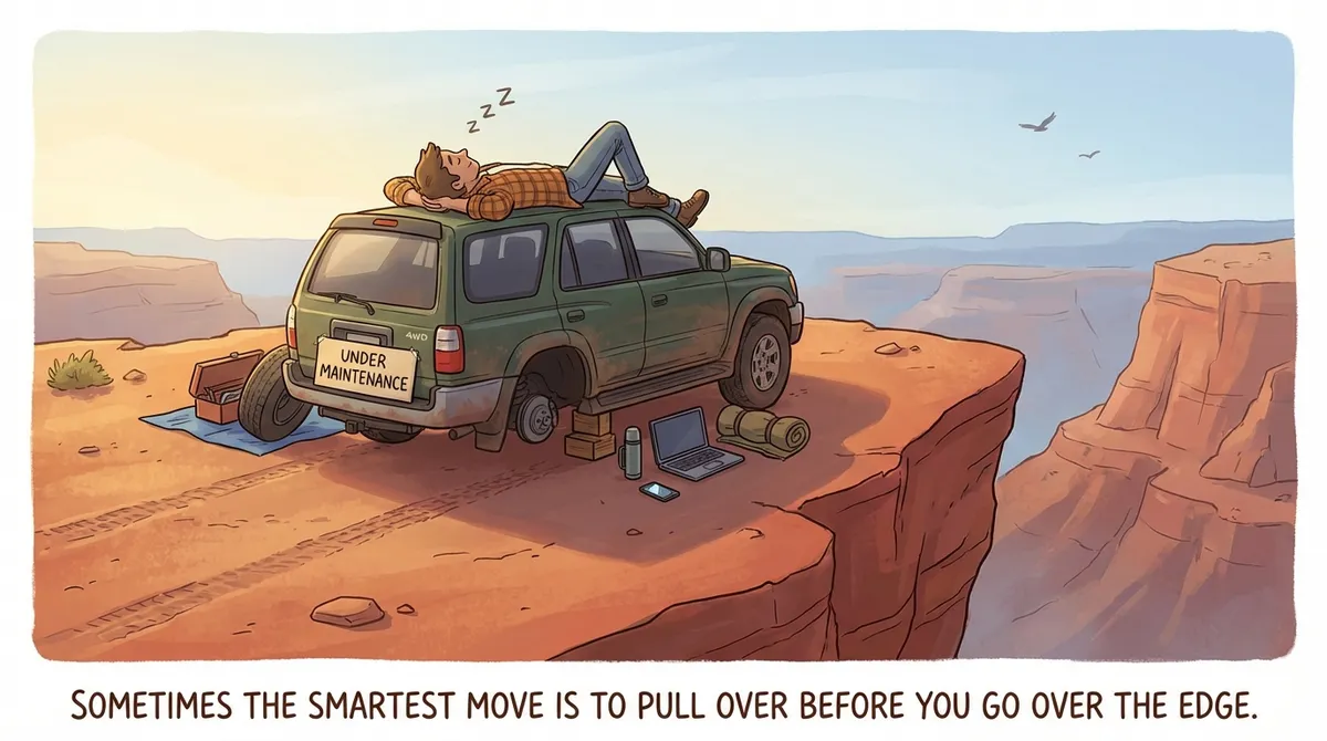 Pull Over And Relax Before You Go Off The Edge