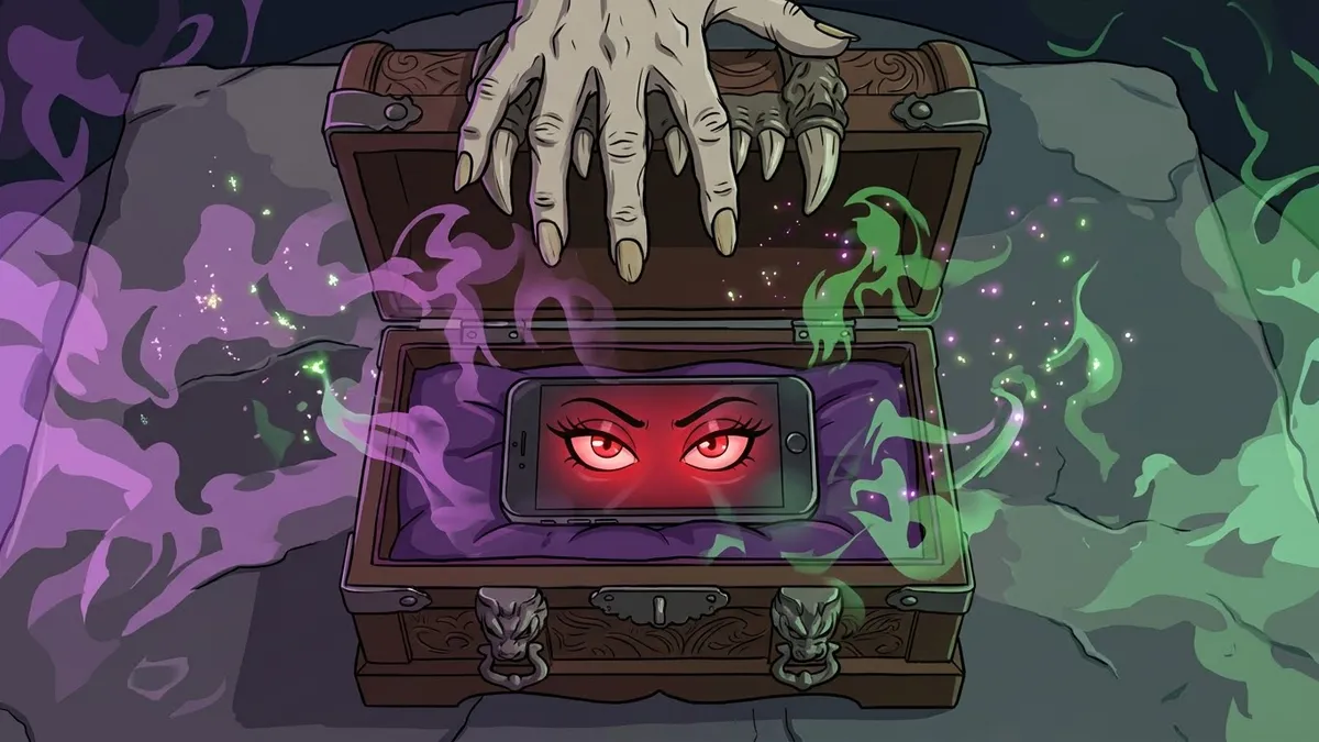 Seductive Phone In Lock Box